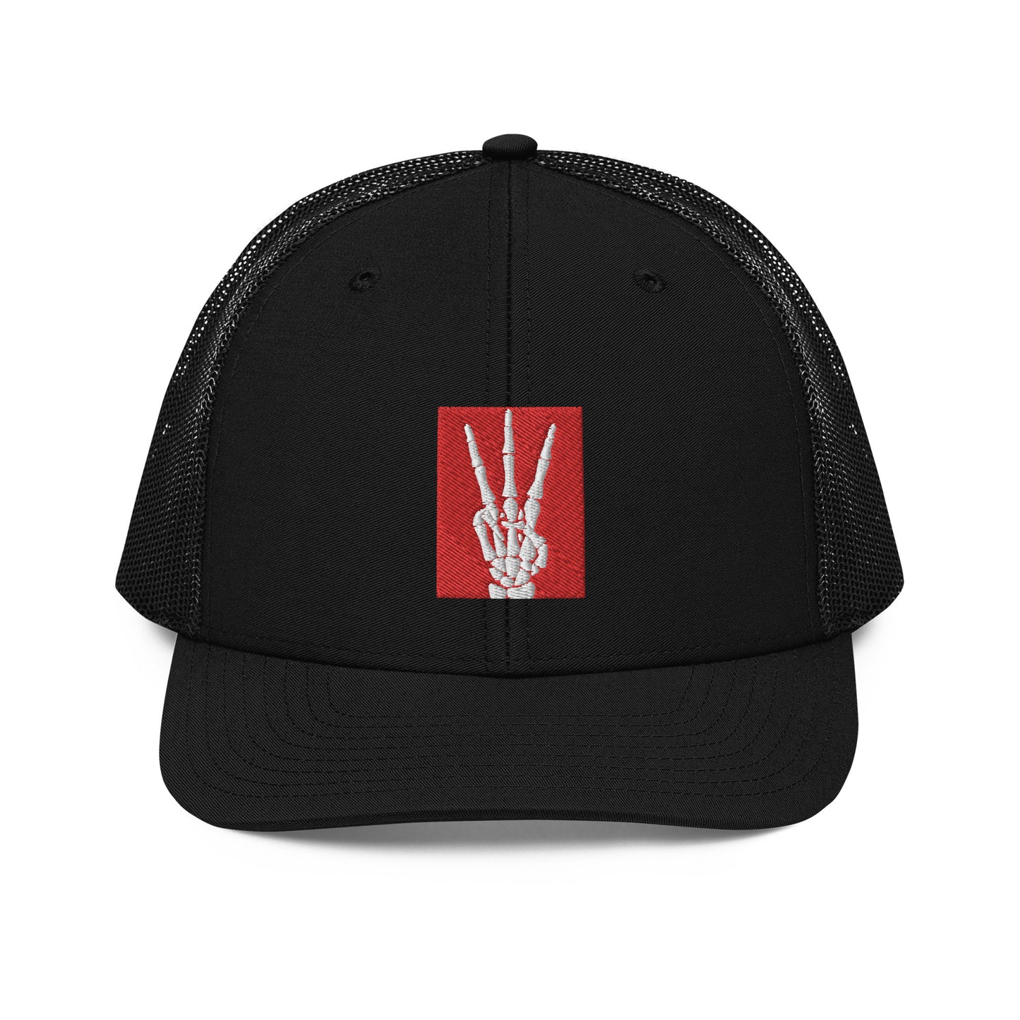 Code 3 Skeleton hand snapback (red)
