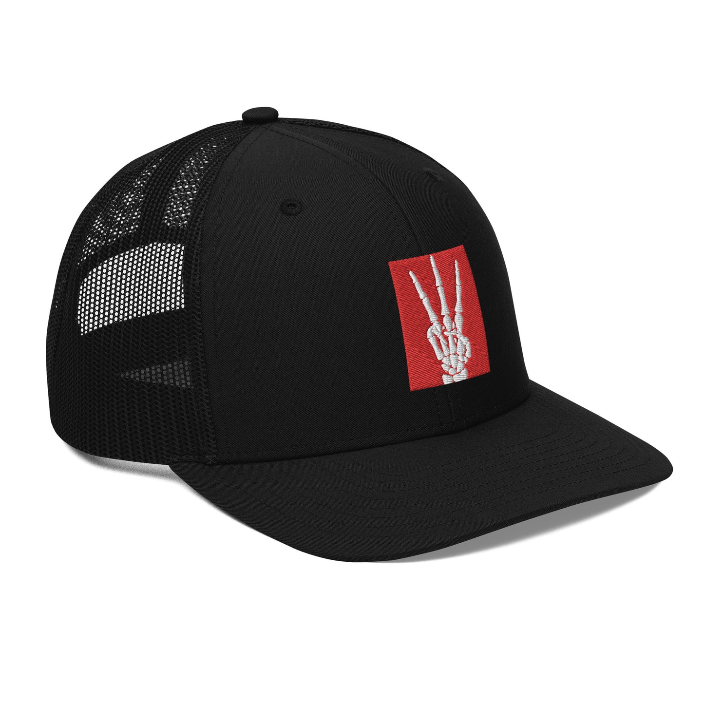 Code 3 Skeleton hand snapback (red)