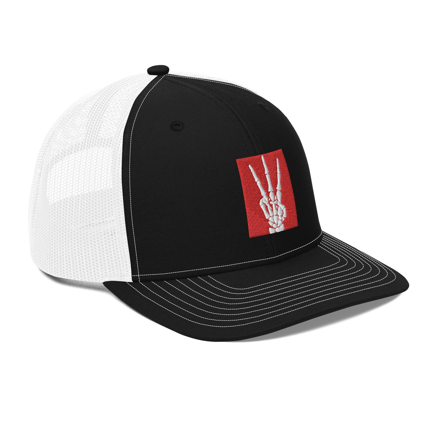 Code 3 Skeleton hand snapback (red)